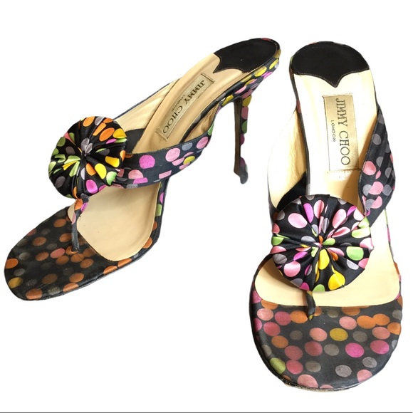 Jimmy Choo polka dot heels sandals size 39 (T85) - Picture 3 of 11
